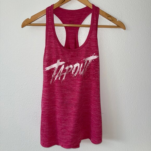 TAPOUT Pink Racerback Polyester Tank Top Size S - Picture 2 of 8